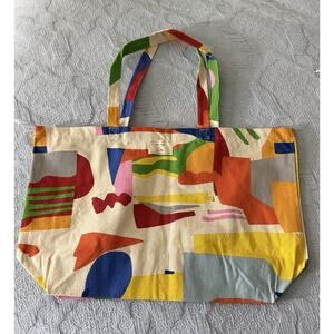 Sézane x G. Kero Bright Multicolor Colorful Canvas Tote Bag Sezane French Style